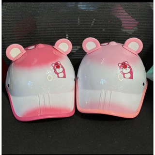  Nón bảo hiểm kết gấu dâu loang màu kết gấu vàng kết gấu nâu hàng loại 1 kèm tai mèo tai gấu 