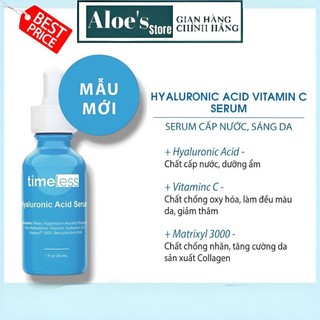 Tinh Chất Cấp Nước, Sáng Da Ngừa Lão Hóa Timeless Hyaluronic Acid + Vitamin C Serum 30ml