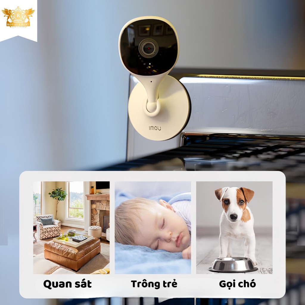 Camera wifi trong nhà C22EP Cue 2M Full HD ,quan sát rộng thông minh, Camera wifi imou Royal