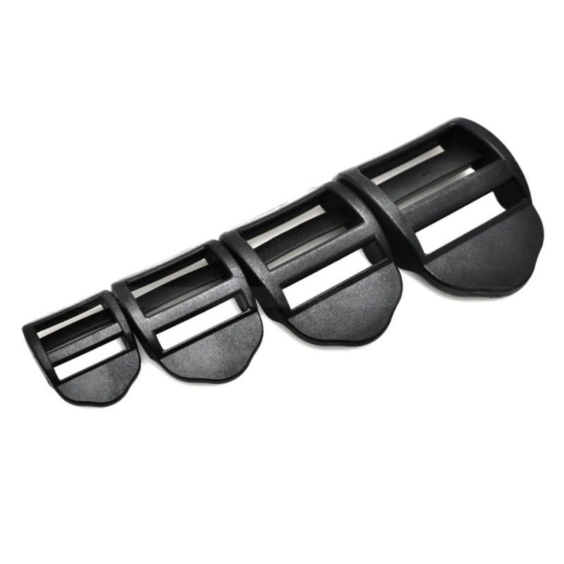 Khóa nhựa rùa 20/25/32/38mm rộng rãi màu đen khóa kiểu thang thanh trượt 1 PC khóa nhả cho ba lô Dây đeo Webbing TA0003