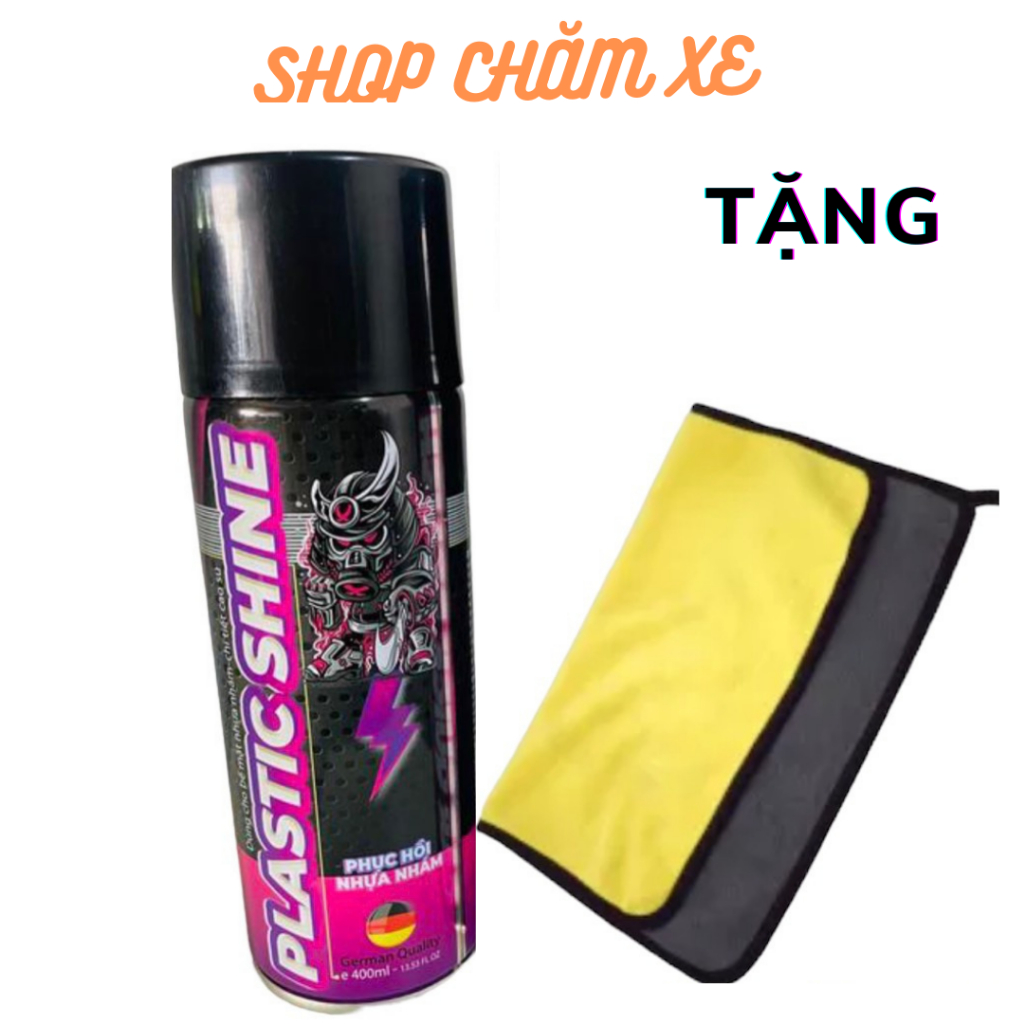 Chai phục hồi nhựa nhám đen SPRAYKING Plastic Shine phục hồi, bảo vệ nhựa nhám, cao su vỏ xe