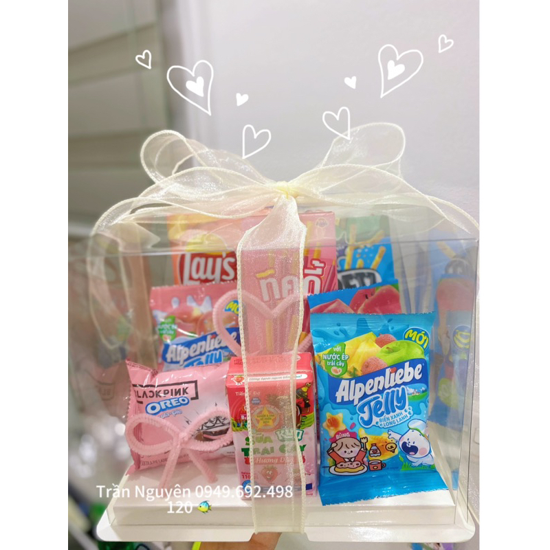 Hộp quà bánh kẹo tặng 20/10 - quà 20/10, sinh nhật,noel,19/11