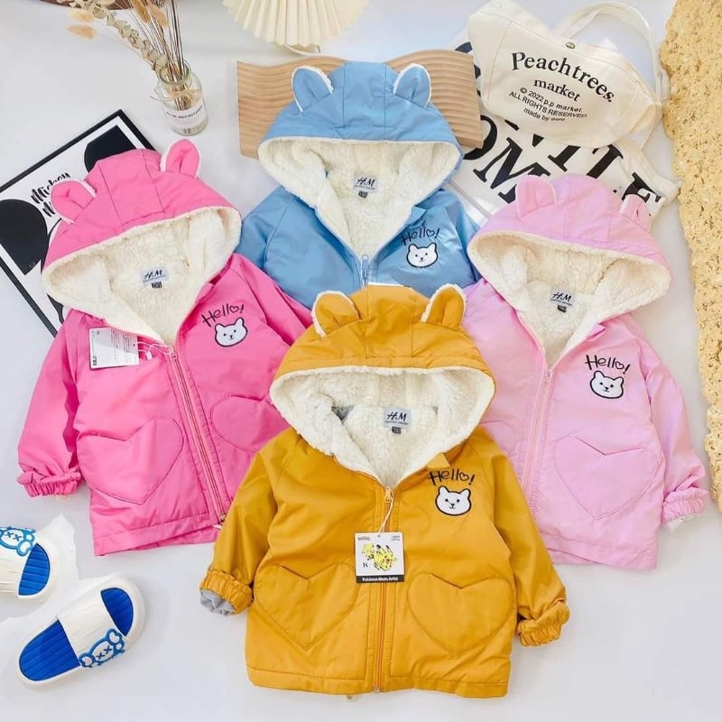 Áo khoác gió nót lông cừu dày dặn size 9_26kg