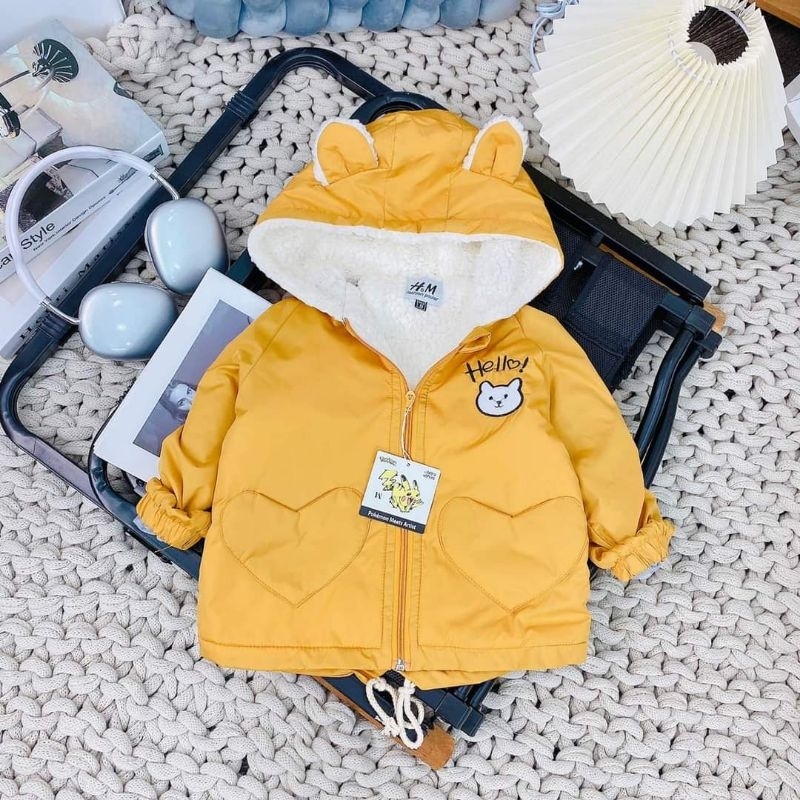 Áo khoác gió nót lông cừu dày dặn size 9_26kg
