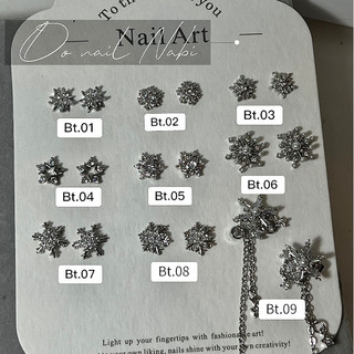 Charm bông tuyết noel trang trí móng tay