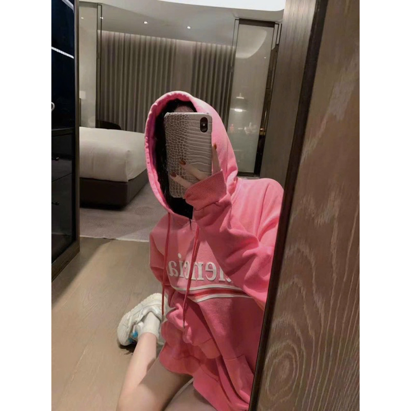 Hoodie balen hồng