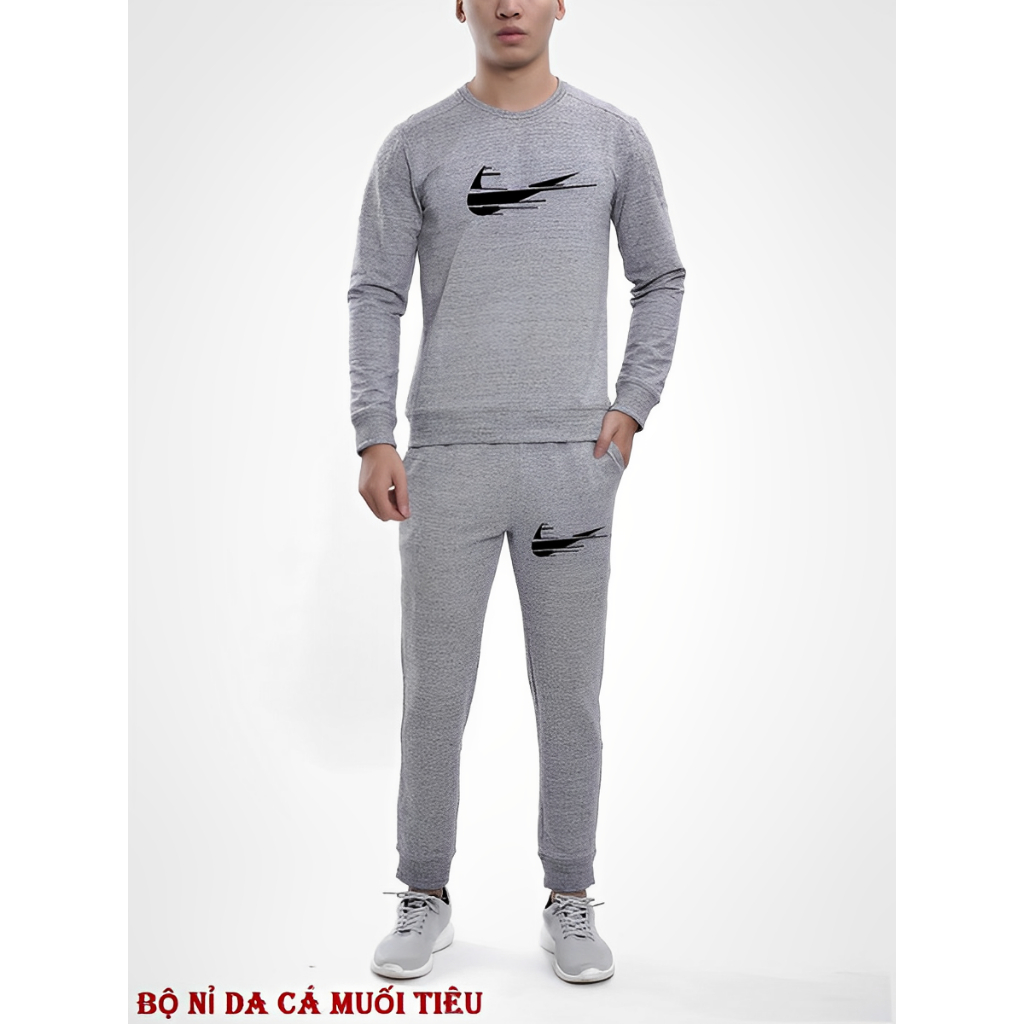 Bộ Thể Thao Nỉ Nam Bigsize 55KG đến 118KG, Đồ Bộ Thu Đông Nam Tay dài co dãn thoáng khí Kiểu Hàn Quốc