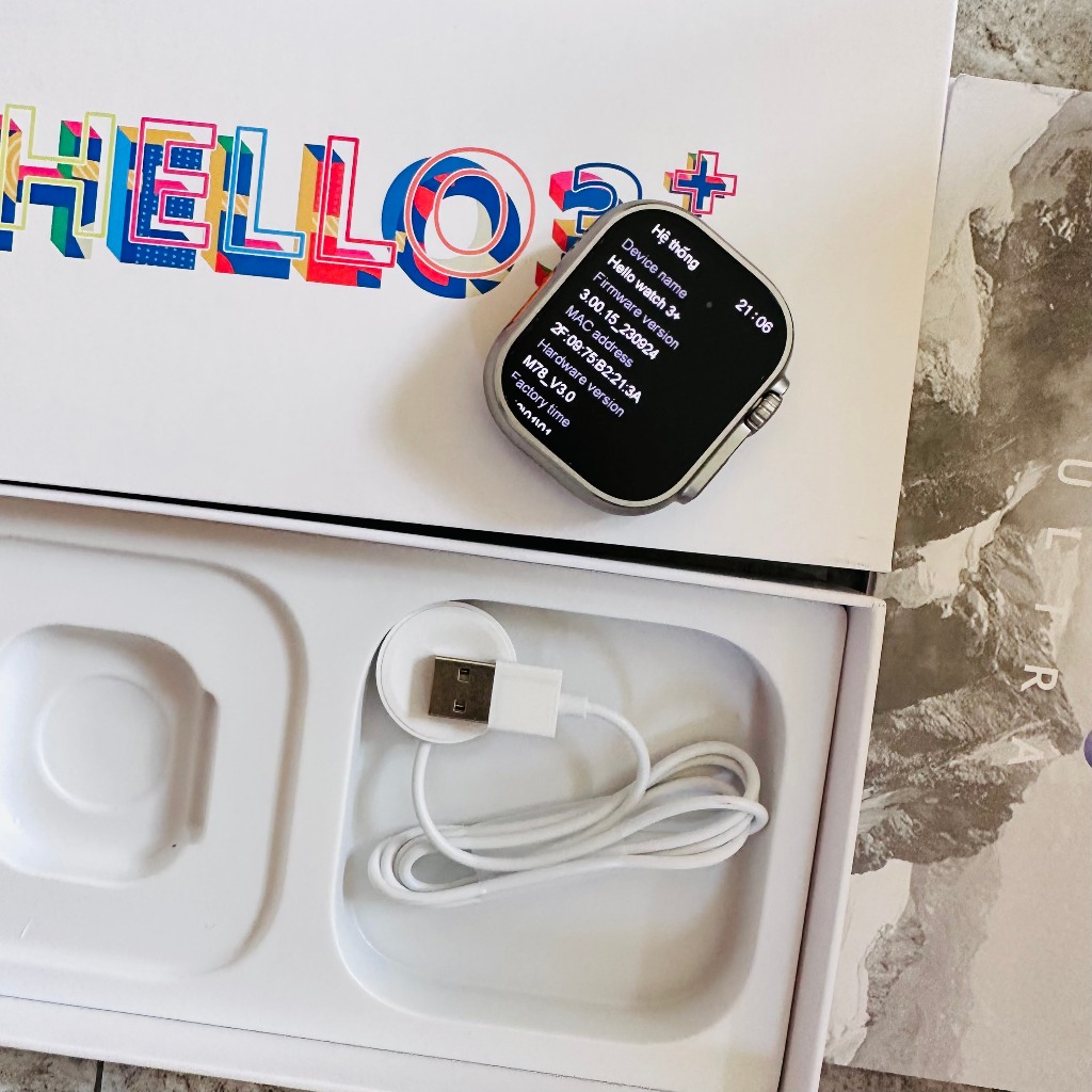 Đồng Hồ Thông Minh Hello Watch 3 Plus Ultra Bộ Nhớ 4Gb Tải Nhạc Mp3 Kết Nối Tai Nghe Đồng Bộ 500 Danh Bạ