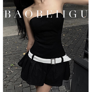  |BAOBEII GU| Đầm ống dáng xoè kèm thắt lưng - có bigsize 