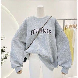 Áo Sweater Nam Nữ Form Rộng Chất Nỉ Cotton, Áo thun dài tay  Cổ Tròn in chữ DIAE