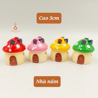 Trang trí sân vườn, terrarium  - Nhà nấm 3, chiều cao 3cm