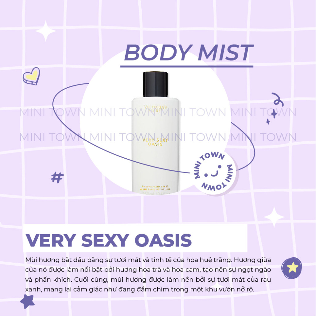 VERY SEXY OASIS - Xịt Thơm Lưu Hương Toàn Thân Victoria's Secret Fine Fragrance Mist