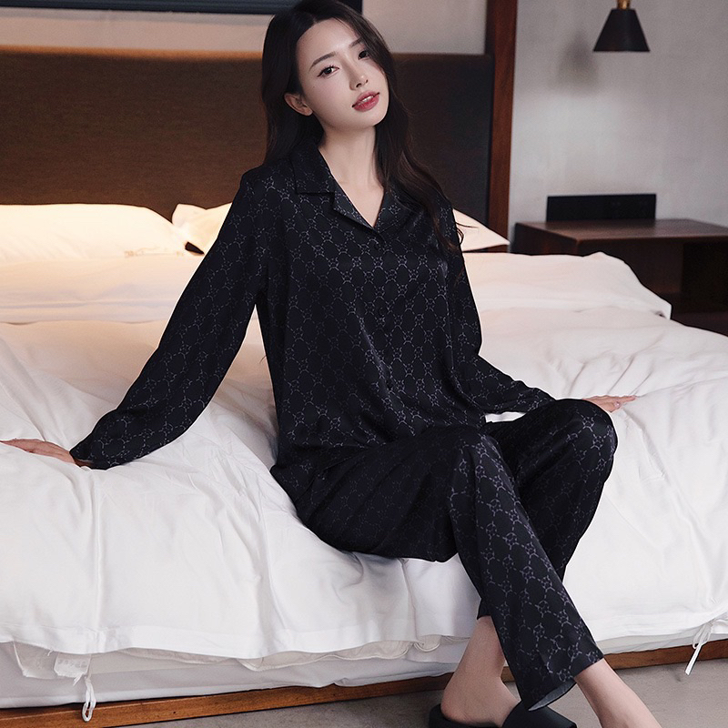 Bộ Lụa Mặc Nhà Pijama Nữ Chất Lụa Cao Cấp Mát Mềm Mịn ELSA PIJAMA
