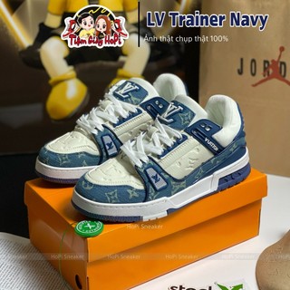 Giày sneaker lv_trainer navy, louis_vuitton navy, lv navy, full box bill i hopi sneaker