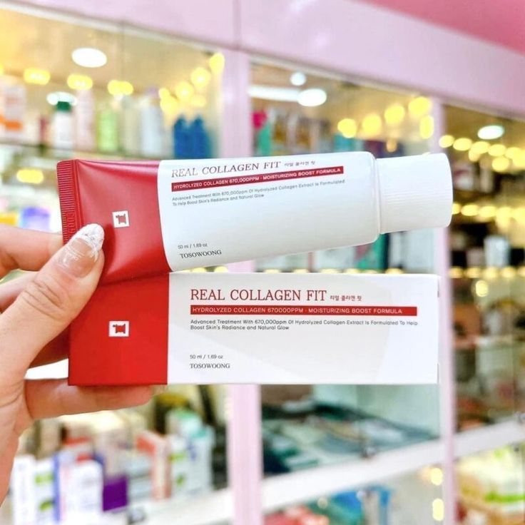 Peel da collagen nano căng bóng, Real collagen fit Hàn Quốc, Giúp da trắng sáng, mịn màng 50ml