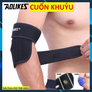 Bảo vệ khuỷu tay Aolikes 7946 Bó khủy tay có lò xo trợ lực chơi thể thao Quấn khuỷu giảm đau magic1