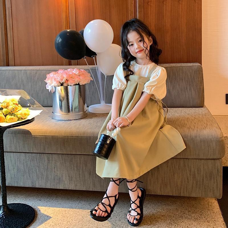 Váy yếm+áo lụa bé gái 12-40kg v009 nhà mộc baby store