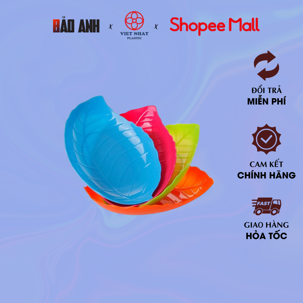 Đĩa nhựa hình lá Việt Nhật 2 size to nhỏ (MS:1241 1242) đựng hoa quả, bánh kẹo, đồ ăn thiết kế mới lạ đẹp mắt
