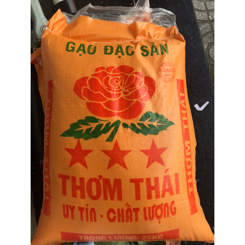 Gạo Thơm Thái dẻo vừa mềm cơm bao 25kg