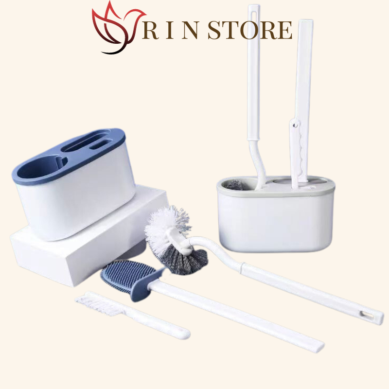 Chổi Cọ Nhà Vệ Sinh Chổi Cọ Bồn Cầu Set 3 Món Treo Tường Bộ Bàn Chải Cọ Nhà Vệ Sinh Toilet Đa Năng RIN