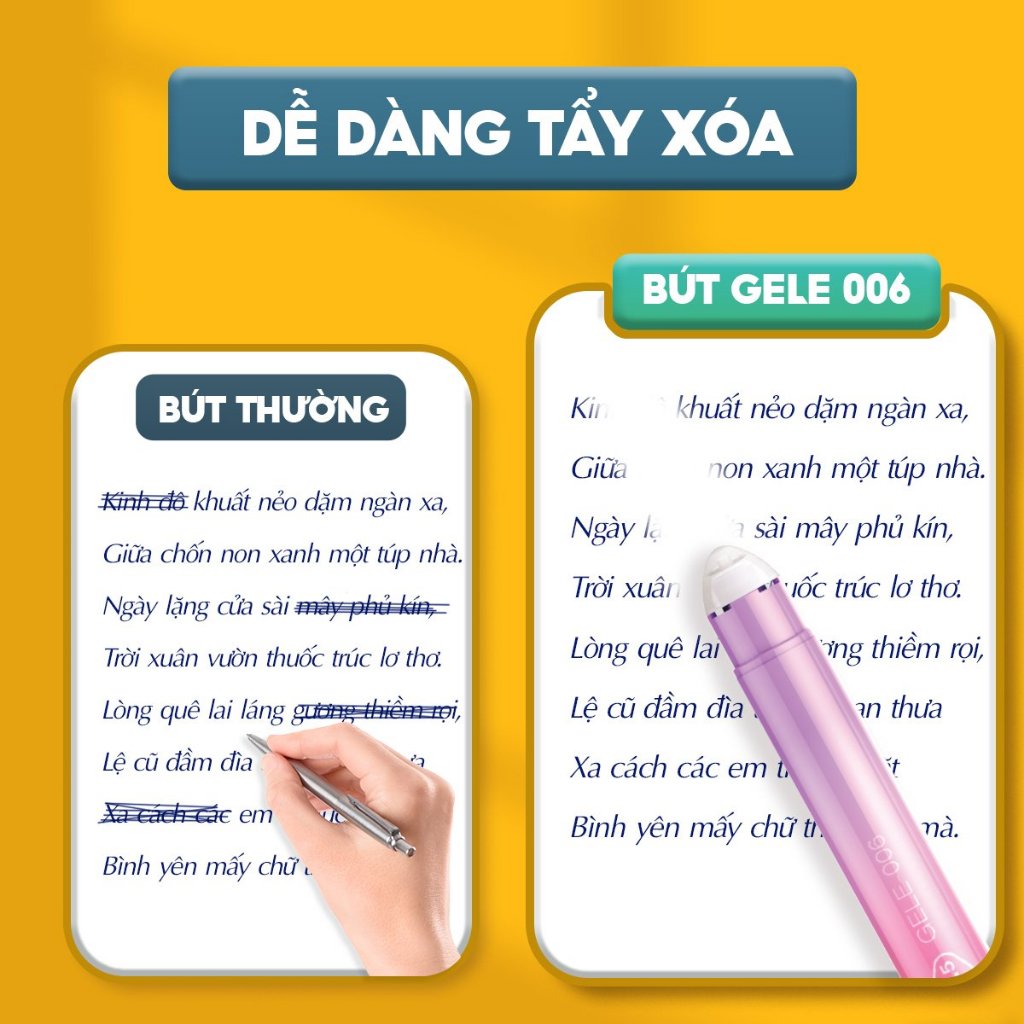 Bút Gel Bút Nước Xóa Được GelE006 Ngòi 0.5mm Thiên Long - Camshop