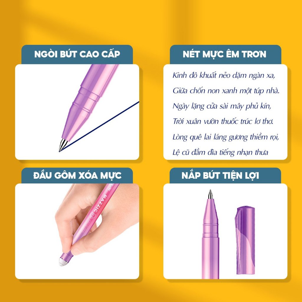 Bút Gel Bút Nước Xóa Được GelE006 Ngòi 0.5mm Thiên Long - Camshop