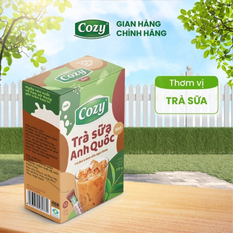 Trà Sữa Anh Quốc Hòa Tan 3in1 Cozy Vị Thanh Nhẹ Thơm Mát Giải Khát Cho Mùa Hè