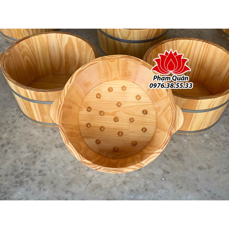 Chậu gỗ ngâm chân, chậu ngâm chân gỗ thông