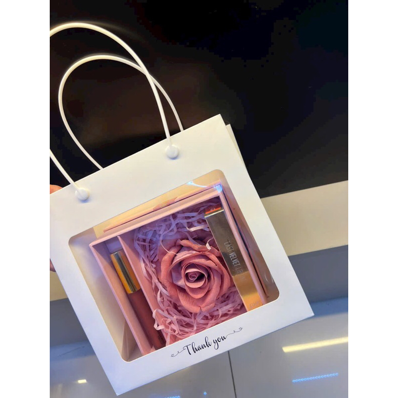 TÚI GIẤY MẶT KÍNH ĐỰNG BÓ HOA VÀ QUÀ TẶNG, TẶNG KÈM THỆP
