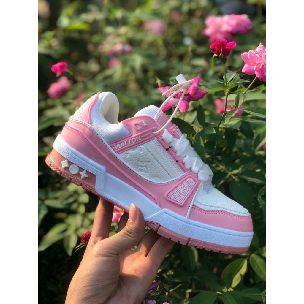 Giày Thể Thao LV Trainer Black White Nam Nữ, Giày LV Xanh Lá, xanh than, Đen Các Màu Hót Siêu Chất