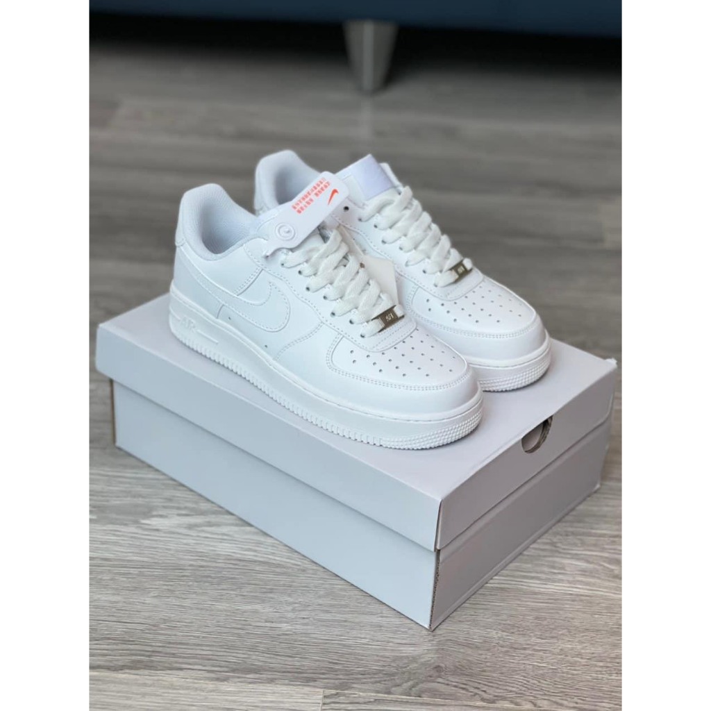 Giày _Nike Air Force 1 All White, giày Af1 full trắng bản S.Cấp trung full phụ kiện