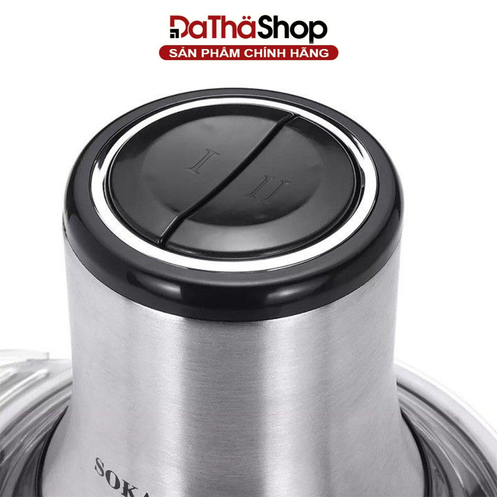 Máy Xay Thịt SOKANY Thực Phẩm Bằng Inox Dung Tích 3L, Công Suất 800W, An Toàn, Xay Được Nhuyễn Thịt Làm Giò Chả
