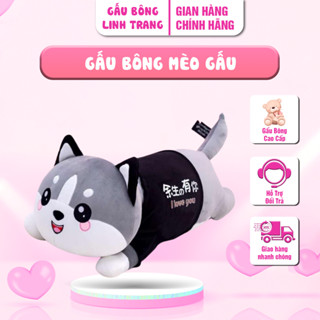 Gấu Bông Mèo Mặt Tròn Gấu Bông Linh Trang Shop - Gấu Bông Mèo Husky Siêu To Khổng Lồ Mềm Mịn .