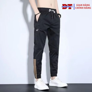 Quần thể dục 3 sọc dáng dài ống suông và bo gấu kiểu jogger có khóa kéo túi trẻ trung mới 2024 - DTB