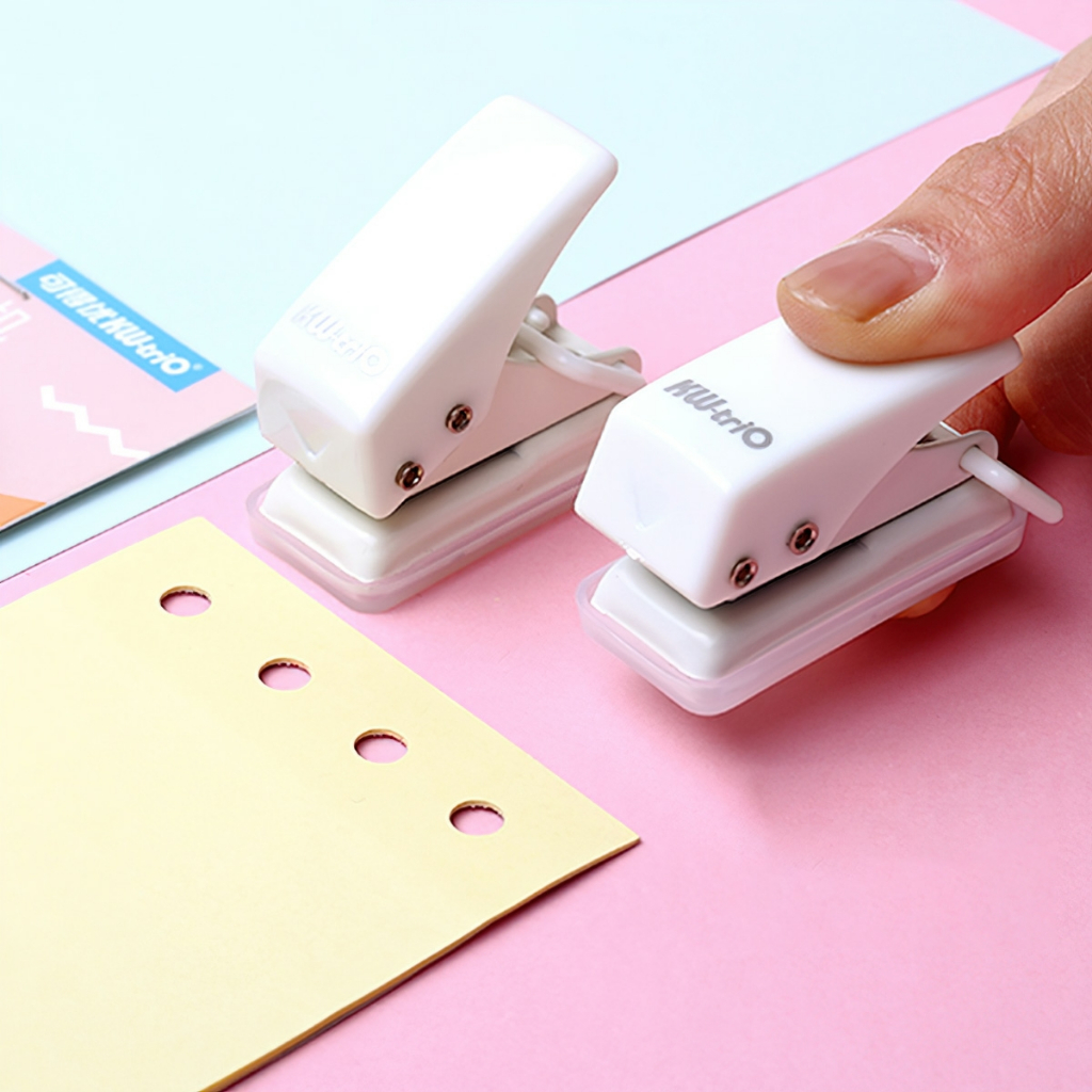 Dụng cụ bấm lỗ giấy mini đục lỗ giấy đơn làm sổ còng bullet journal văn phòng phẩm -BeloveShop