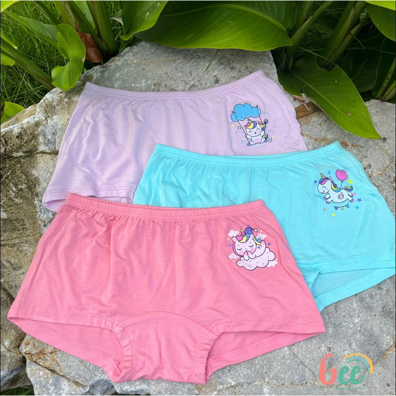 Set 3 chip đùi bé gái, quần lót bé gái vải sợi tre kháng khuẩn, mềm mát, đủ size 10-65kg, made in Vietnam