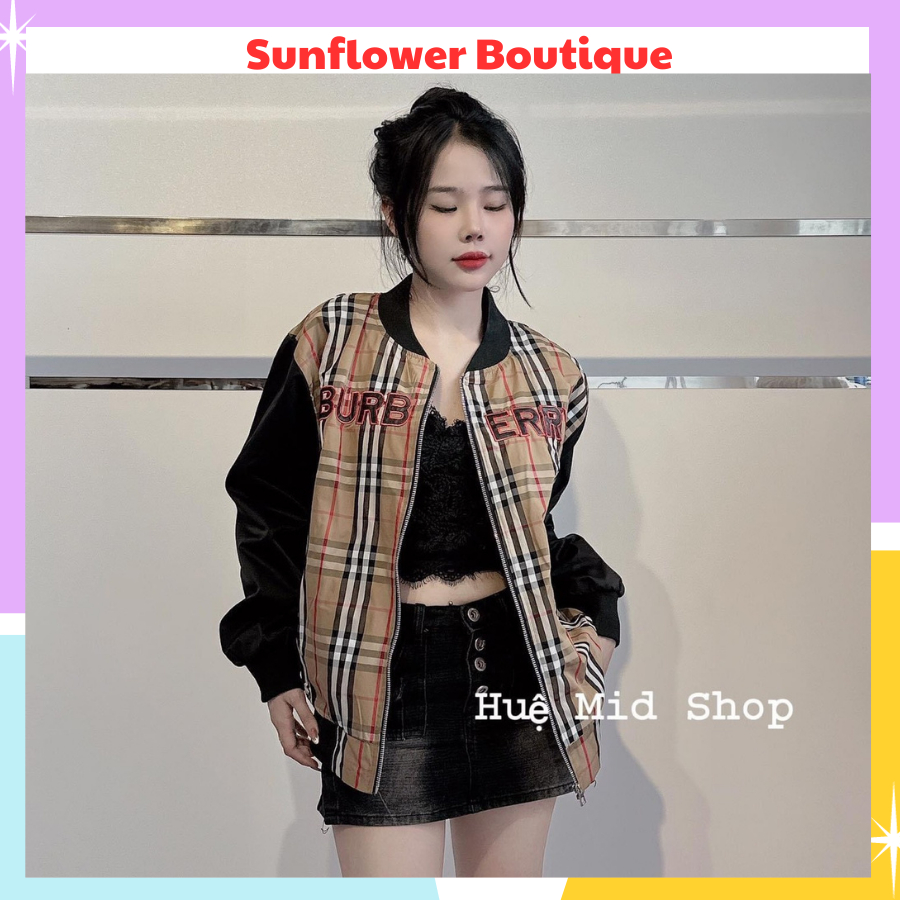 Áo bomber BBR phối tay đen cực kì sang chảnh đang rất hot, áo khoác ngoài phong cách cá tính, cool ngầu