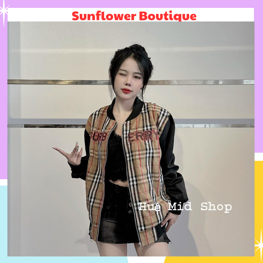 Áo bomber BBR phối tay đen cực kì sang chảnh đang rất hot, áo khoác ngoài phong cách cá tính, cool ngầu