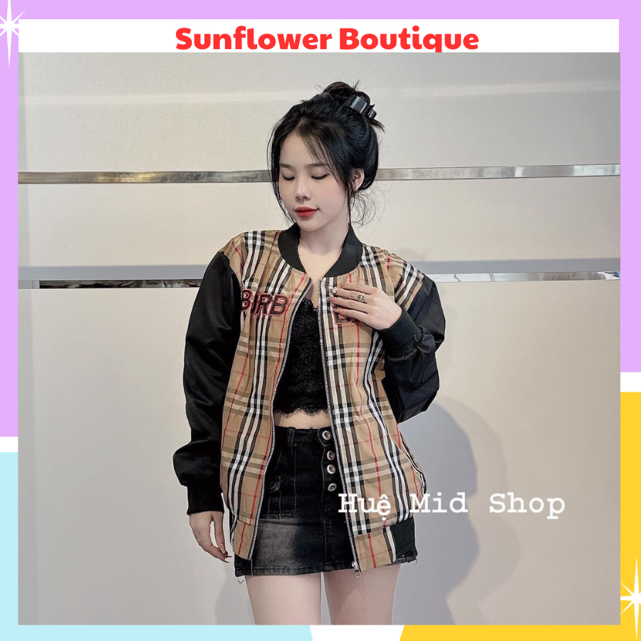 Áo bomber BBR phối tay đen cực kì sang chảnh đang rất hot, áo khoác ngoài phong cách cá tính, cool ngầu