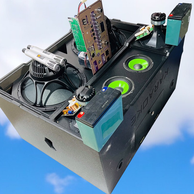 THÀNH PHẨM LOA KÉO 40 3WAY 2 BASS40 2 TRUNG 16 2 TREBLE  MẠCH ĐỘ CẤU HÌNH  FULL NEO CÓ LED THEO NHẠC