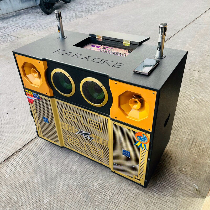 THÀNH PHẨM LOA KÉO 40 3WAY 2 BASS40 2 TRUNG 16 2 TREBLE  MẠCH ĐỘ CẤU HÌNH  FULL NEO CÓ LED THEO NHẠC