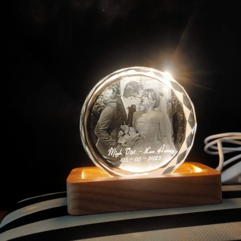 Đèn ngủ khắc ảnh theo yêu cầu - Quà tặng người yêu ý nghĩa
