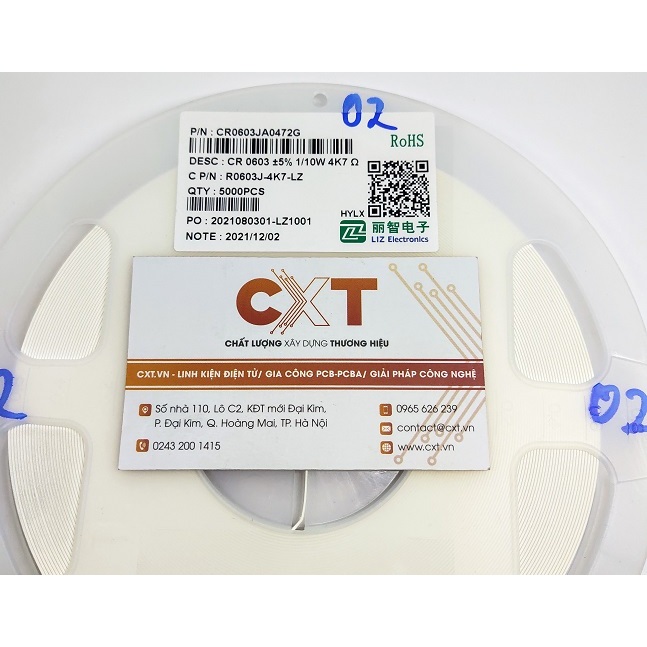 Điện trở 4.7K 0603 (5%) (50c)