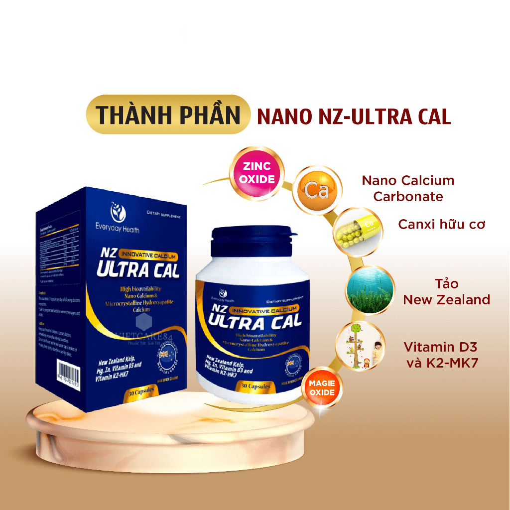 Viên bổ sung canxi hữu cơ Everyday Health NANO NZ