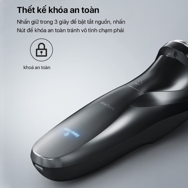 Máy cạo râu đa năng Enchen BlackStone 3 cạo êm sát chống nước chuẩn IPX7 pin siêu bền - Hàng chính hãng