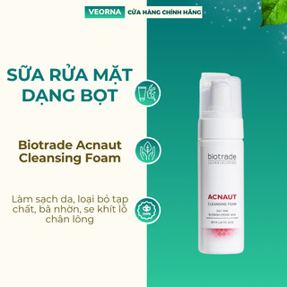 Sữa rửa mặt dạng bọt cho da dầu mụn biotrade acnaut cleansing foam - 150ml