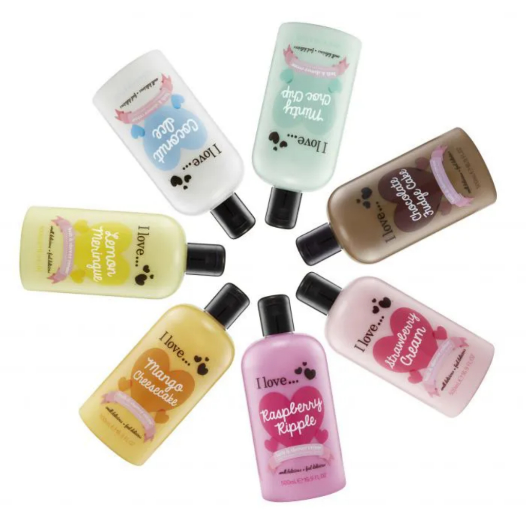 Sữa tắm I Love hương thơm hoa quả tự nhiên Hàng UK 500ml
