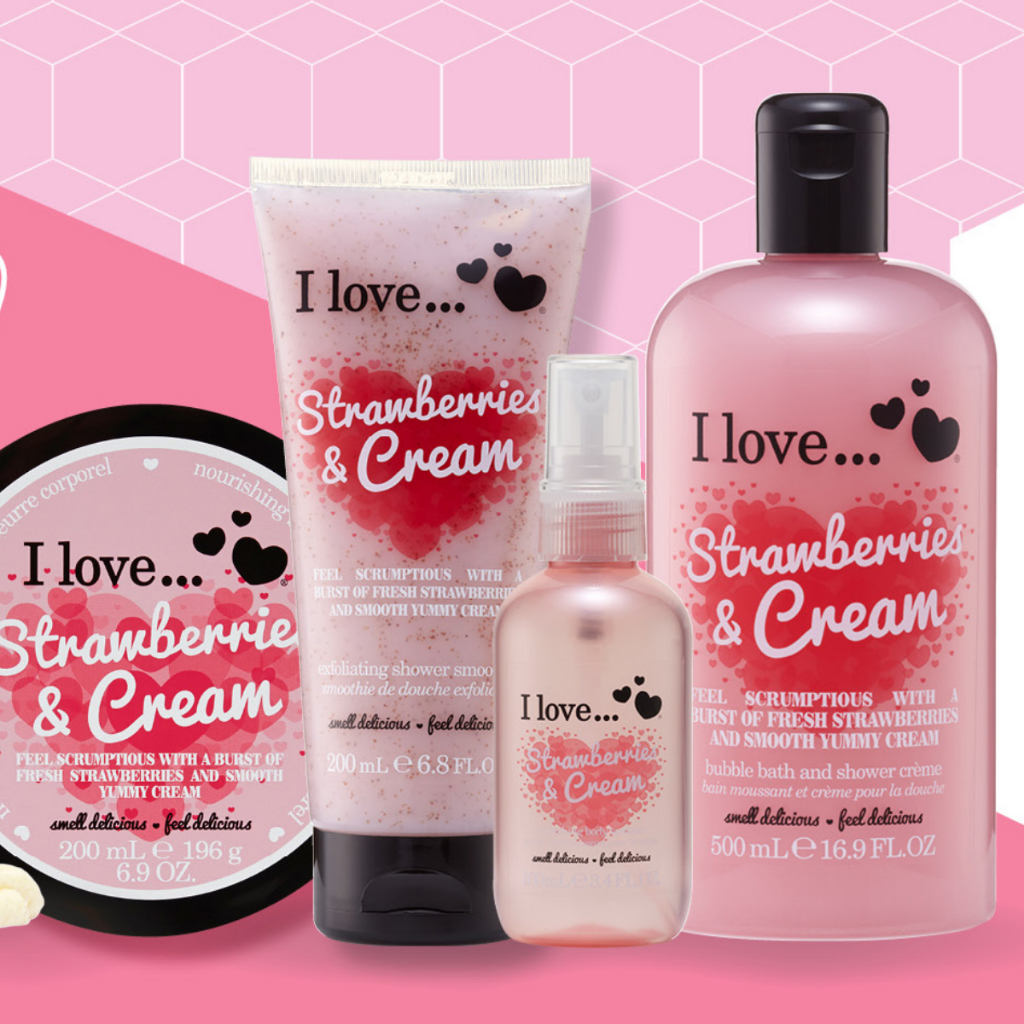 Sữa tắm I Love hương thơm hoa quả tự nhiên Hàng UK 500ml