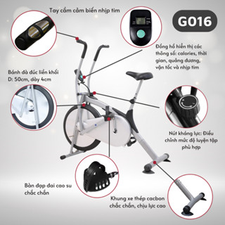 Xe Đạp Tập Thể Dục Tại Nhà, Máy Tập Gym Đa Năng Kết Hợp Tay Chân, Trọng Tải Tới 120Kg, Xe Đạp Dành Cho Người Cao Tuổi