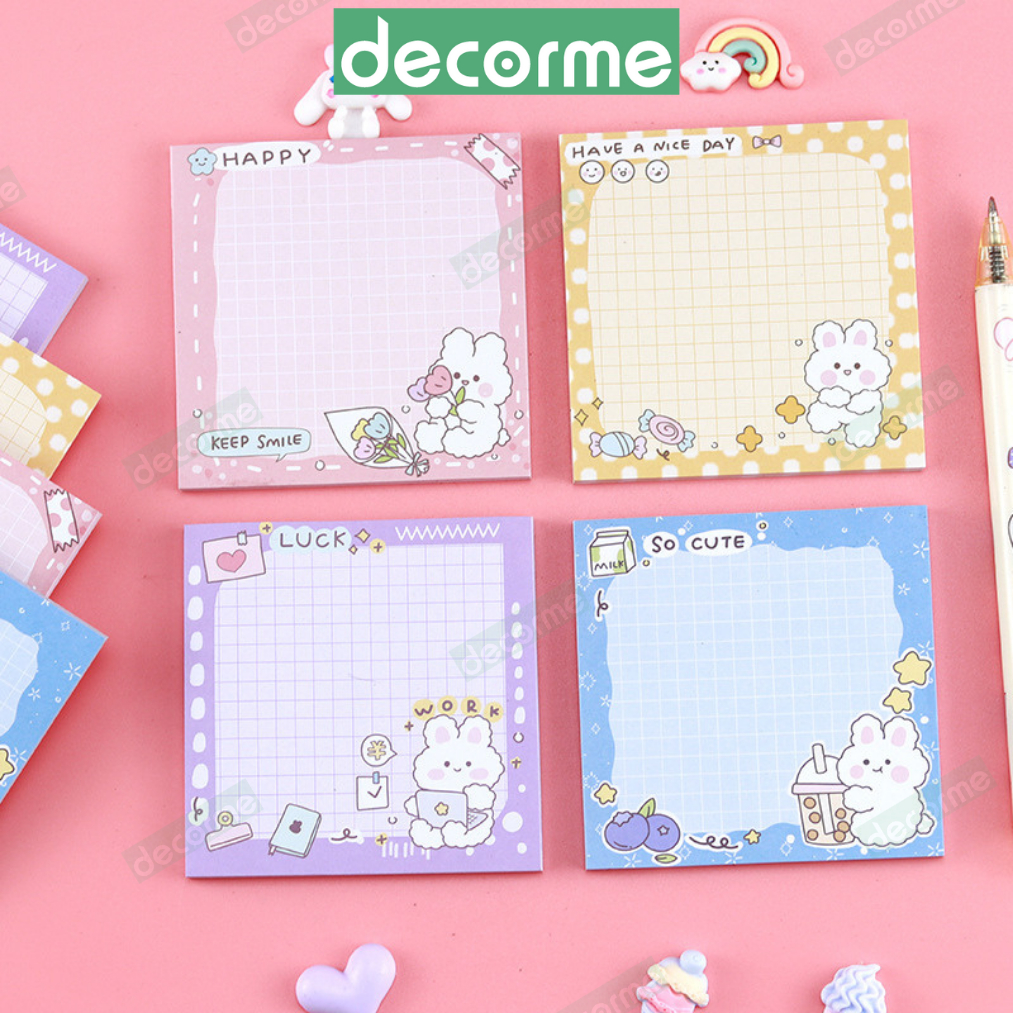 Giấy note ghi nhớ DecorMe dễ thương FRUIT 8*8cm tập 80 tờ